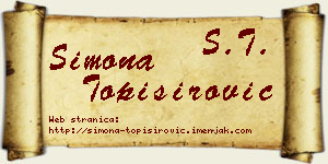 Simona Topisirović vizit kartica